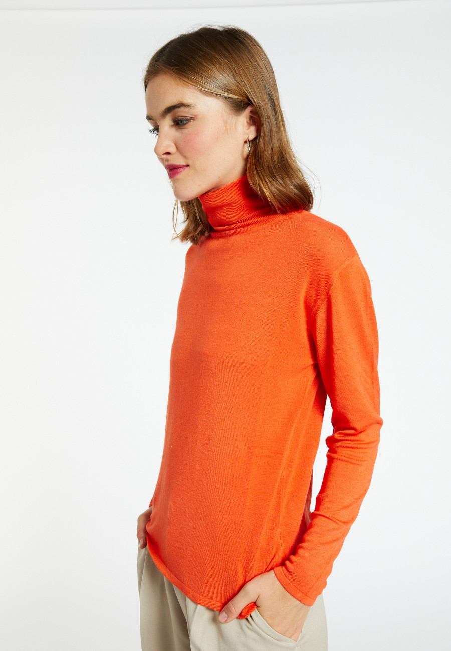 Bamboo cashmere turtleneck T-shirt - Aerio