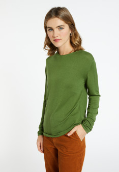 Bamboo cashmere scoop-neck T-shirt - Aelia