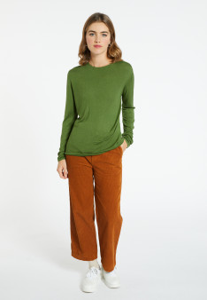 Bamboo cashmere scoop-neck T-shirt - Aelia