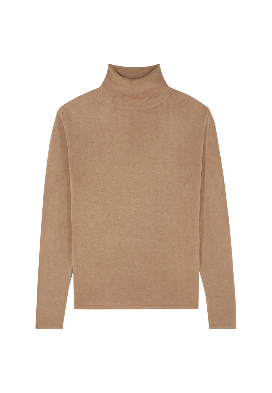 Bamboo cashmere turtleneck T-shirt - Aerio