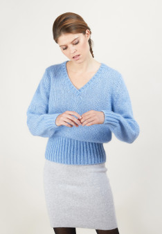 Pull col V en mohair - Gracy