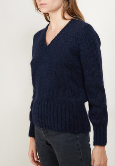 Pull col V en mohair - Gracy