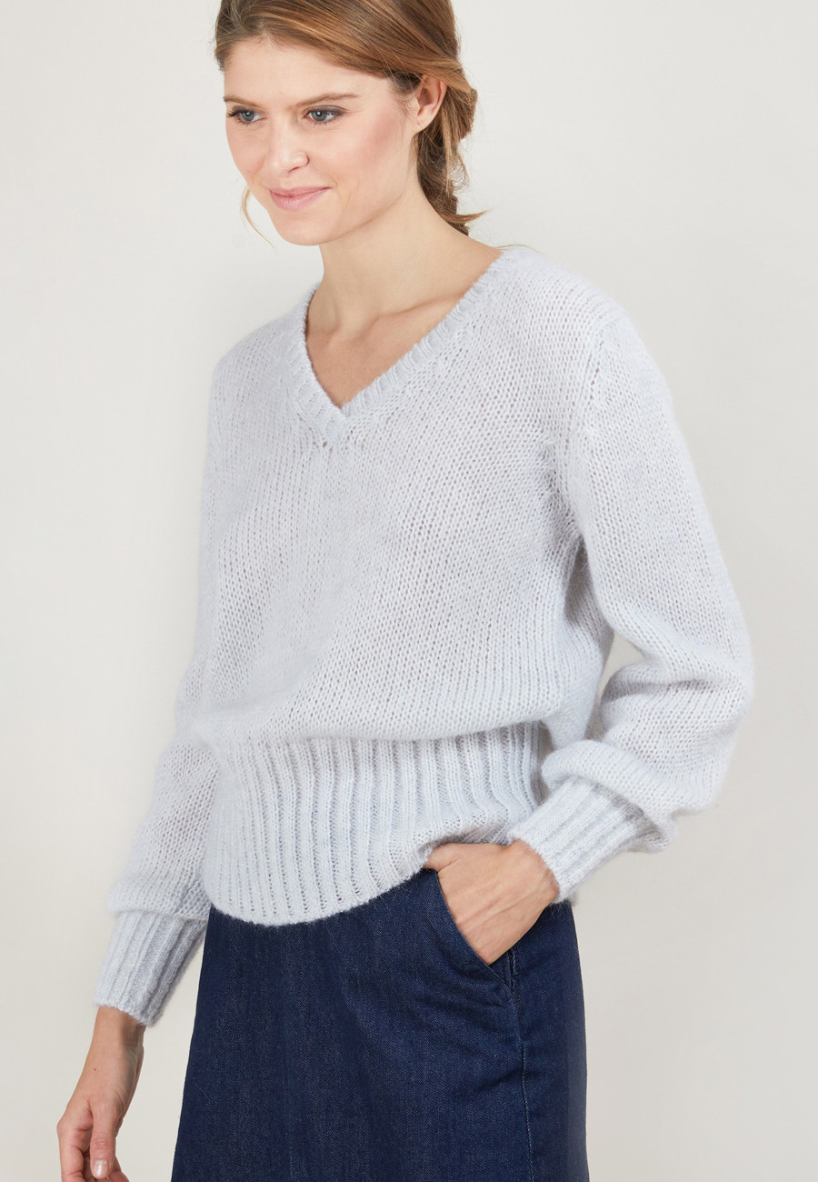 Pull col V en mohair - Gracy