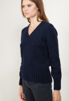 Pull col V en mohair - Gracy