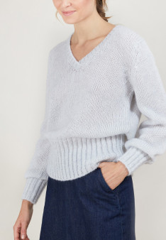 Pull col V en mohair - Gracy