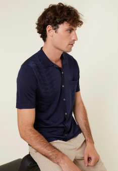 Chemise à motifs manches courtes en Fil Lumière - Gustav