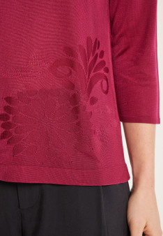 T-shirt manches coudes en Fil Lumière à motifs - Erica