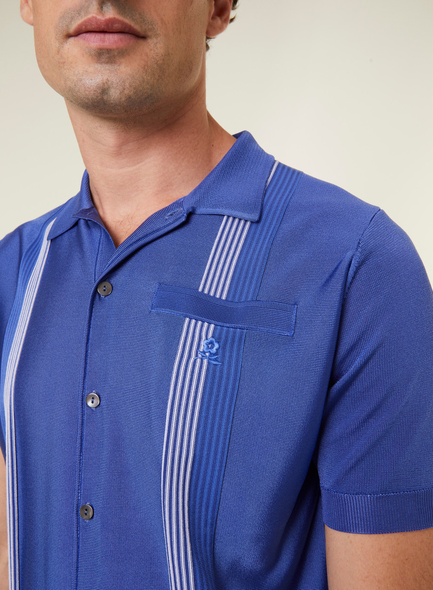Chemise rayé manches courtes en Fil Lumière - Fabion