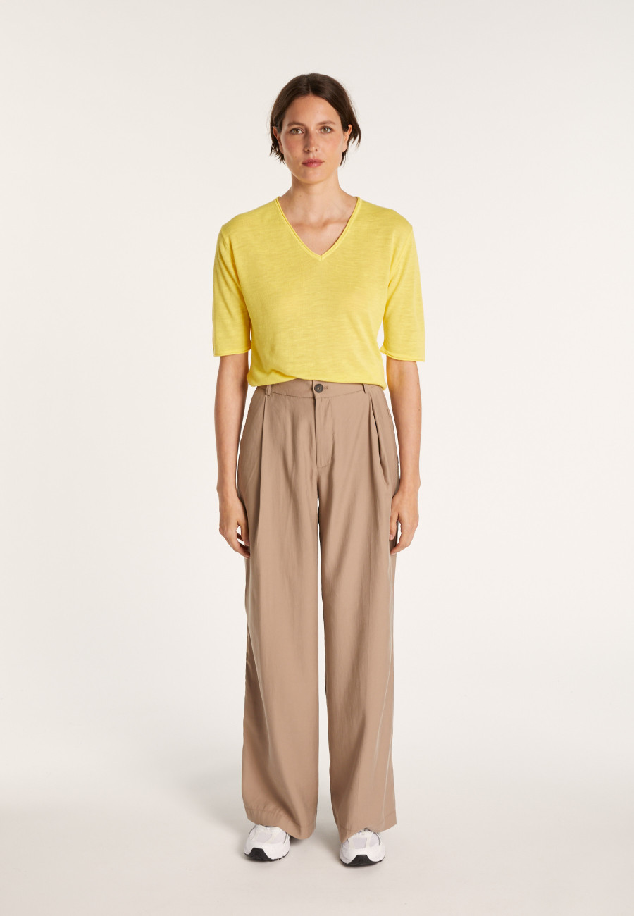 T-shirt uni col V - Mel