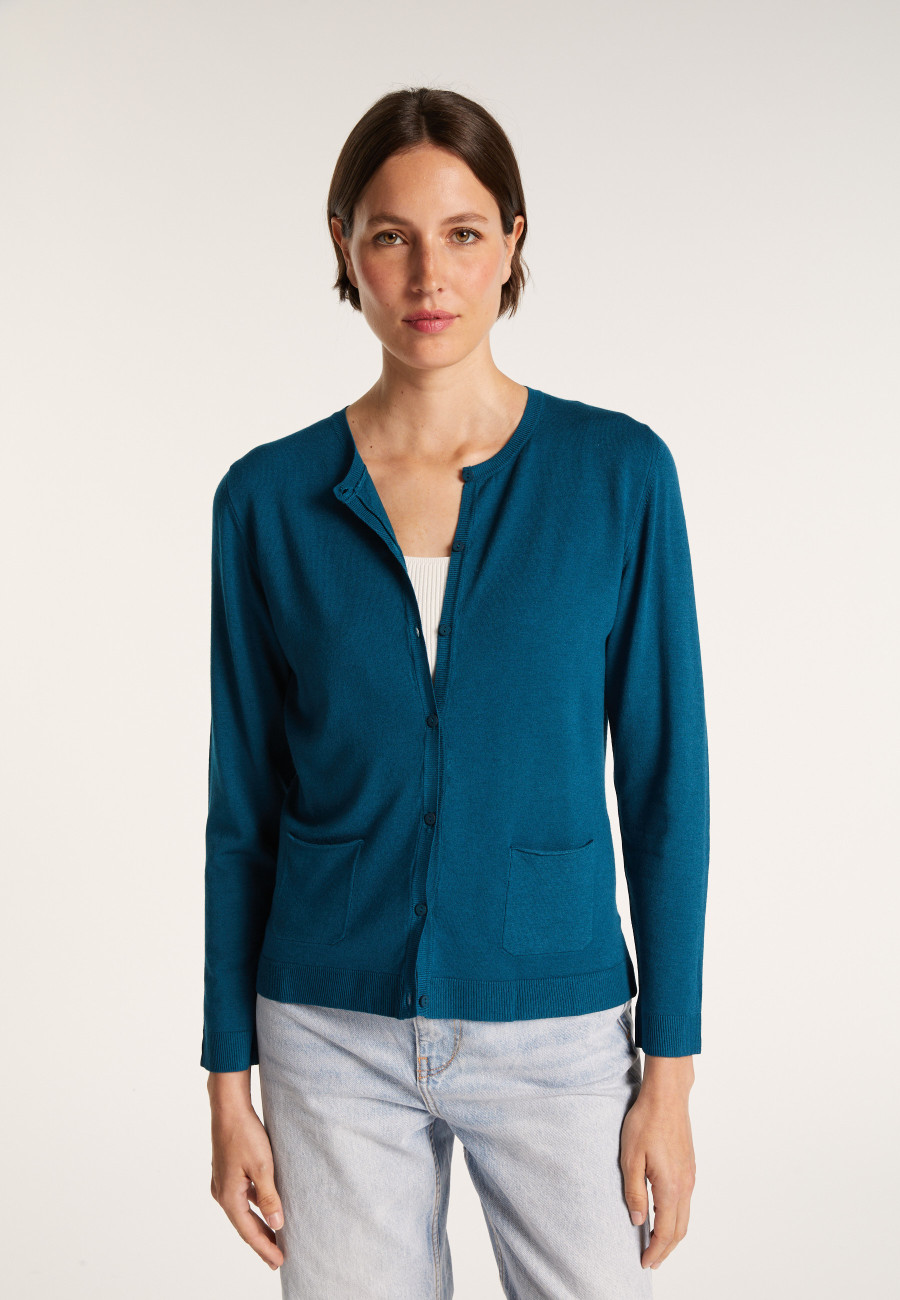 Cardigan en viscose Athéna 6103 Saphir - 48 Bleu roi