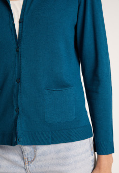 Cardigan en viscose Athéna 6103 Saphir - 48 Bleu roi