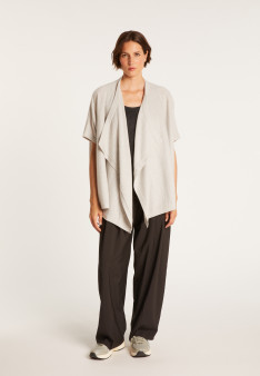 Gilet kimono sans manches - Harriet 6366 plume - 81 gris pale