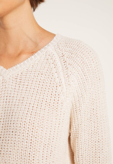 Pull col V côtelée - Charles