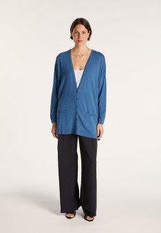 Gilet avec poche Anne - Sophie 6141 Indigo - 06 Bleu moyen