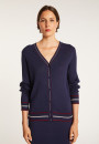 Gilet en laine côtelée - Emblème 6325 navy - 05 bleu marine