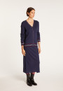 Gilet en laine côtelée - Emblème 6325 navy - 05 bleu marine