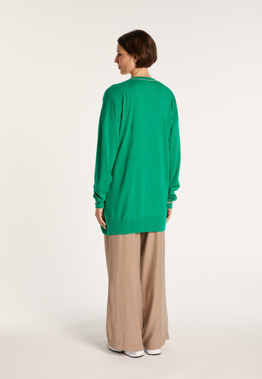 Long linen cashmere cardigan - Narcissa
