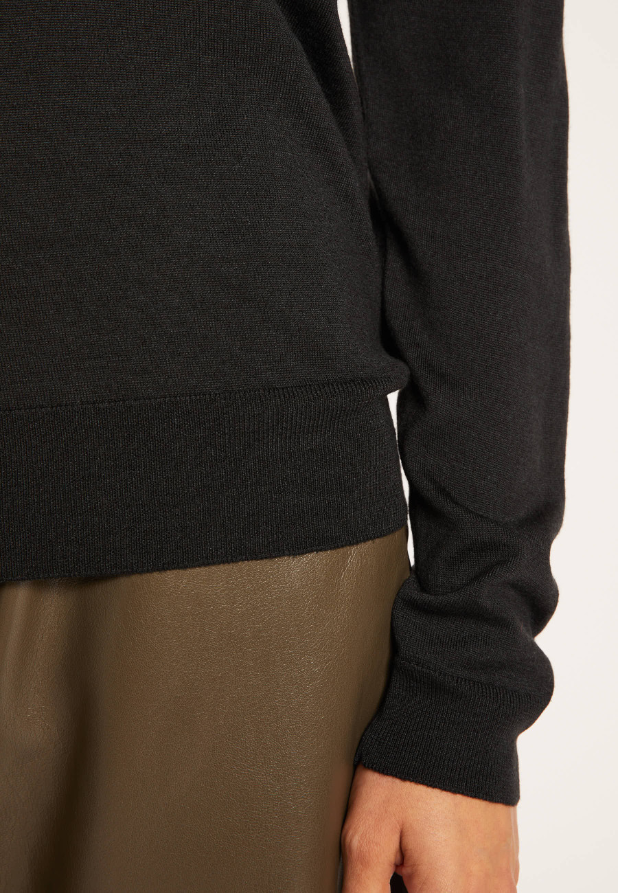 Pull en laine et soie fente dans le dos - Euphrosine