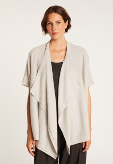 Gilet kimono sans manches - Harriet 6366 plume - 81 gris pale