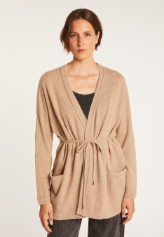 Gilet avec poches en cachemire - Hazel 6362 gazelle - 14 beige foncé