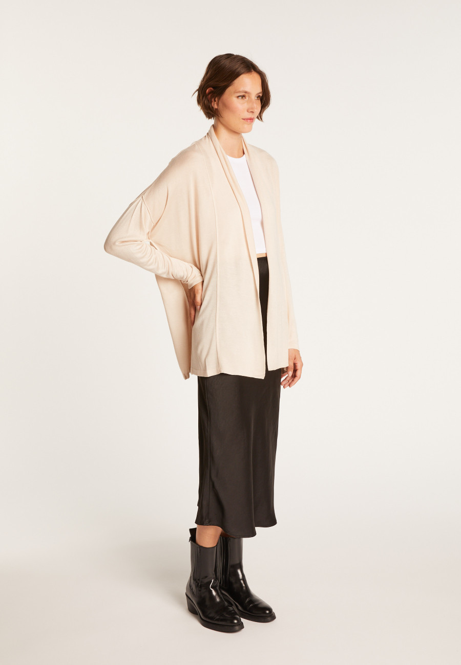 Gilet col châle en bambou cachemire - Hani