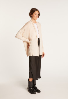 Gilet col châle - Hani 6344 Rafale - 09 Gris moyen