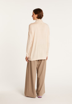 Pull col roulé oversize Heva 6344 Rafale - 09 Gris m
