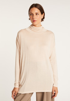 Pull col roulé oversize Heva 6344 Rafale - 09 Gris m