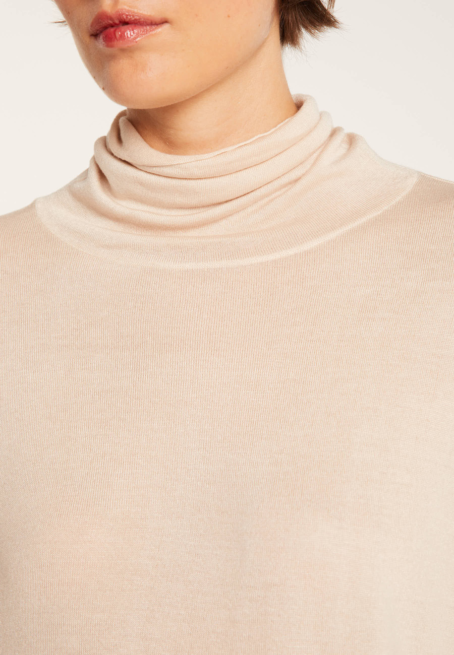 Pull col roulé oversize en bambou cachemire - Heva