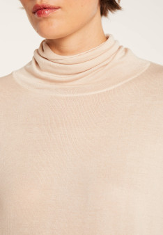 Pull col roulé oversize Heva 6344 Rafale - 09 Gris m