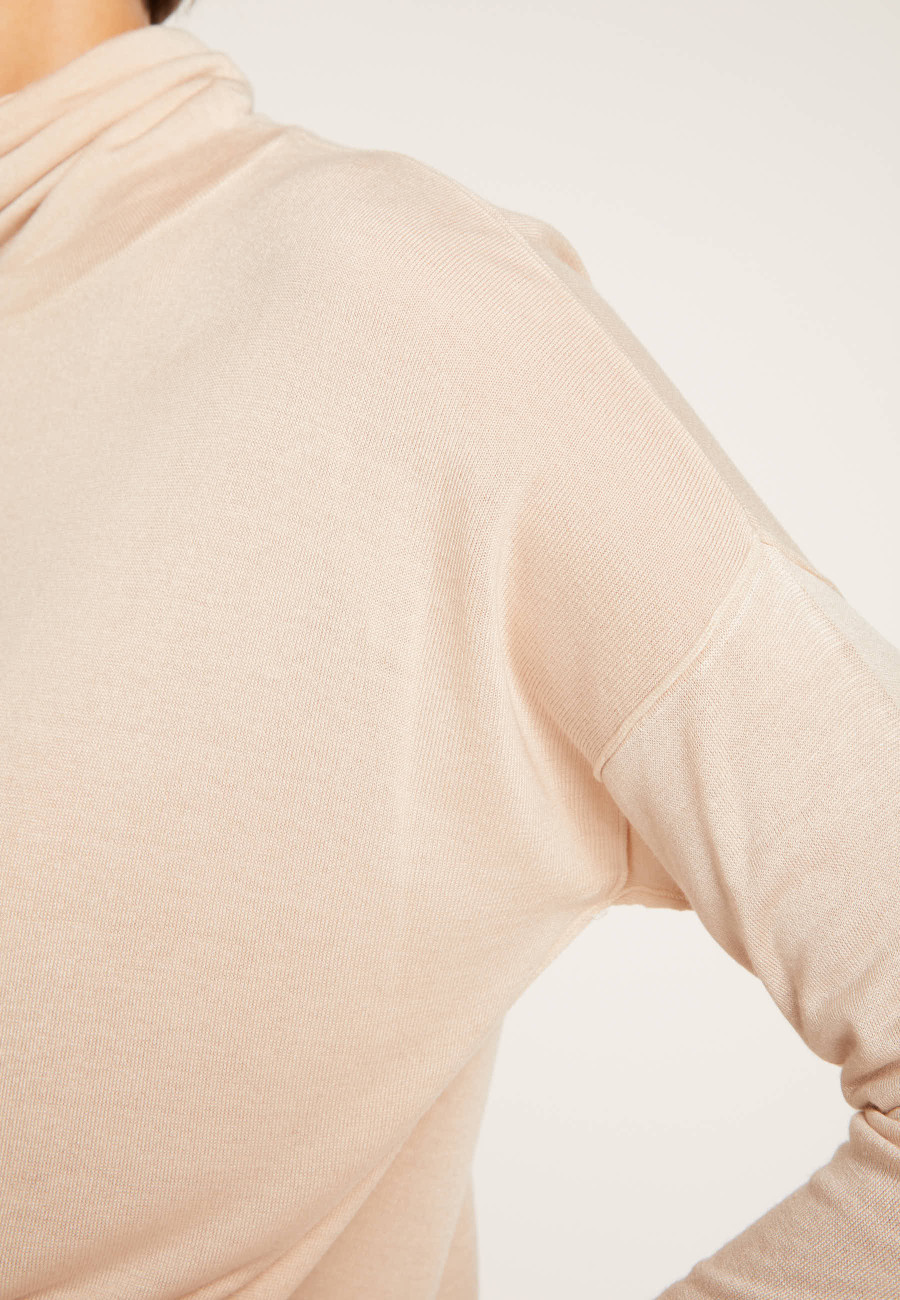 Pull col roulé oversize en bambou cachemire - Heva
