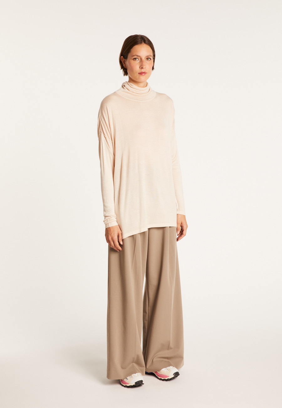 Pull col roulé oversize en bambou cachemire - Heva