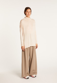 Pull col roulé oversize Heva 6344 Rafale - 09 Gris m