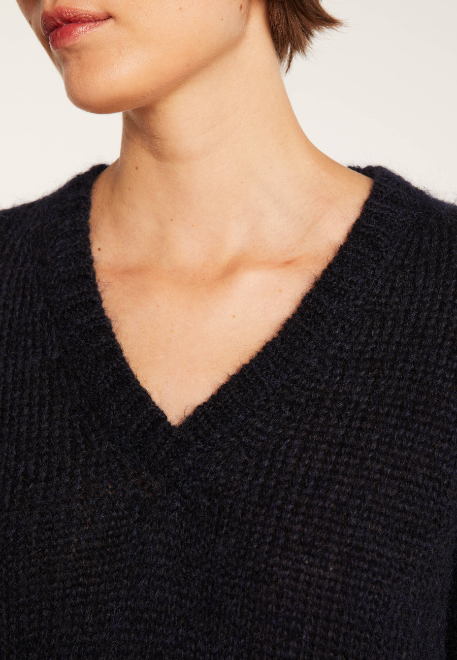 Pull col V en mohair - Gracy