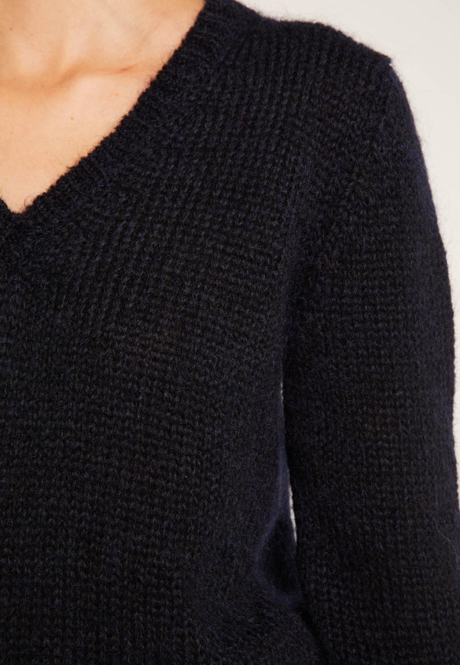 Pull col V en mohair - Gracy