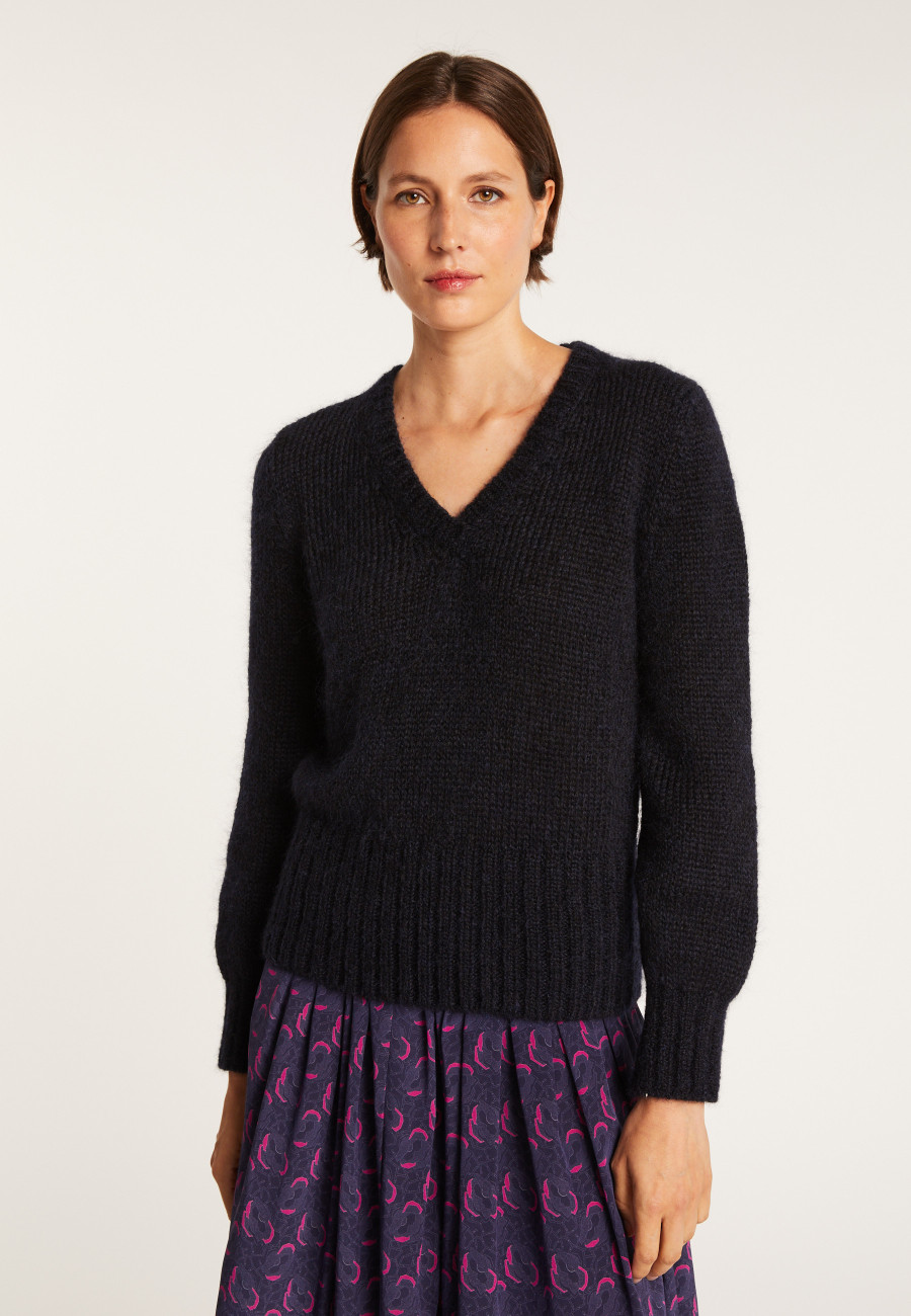 Pull col V en mohair - Gracy