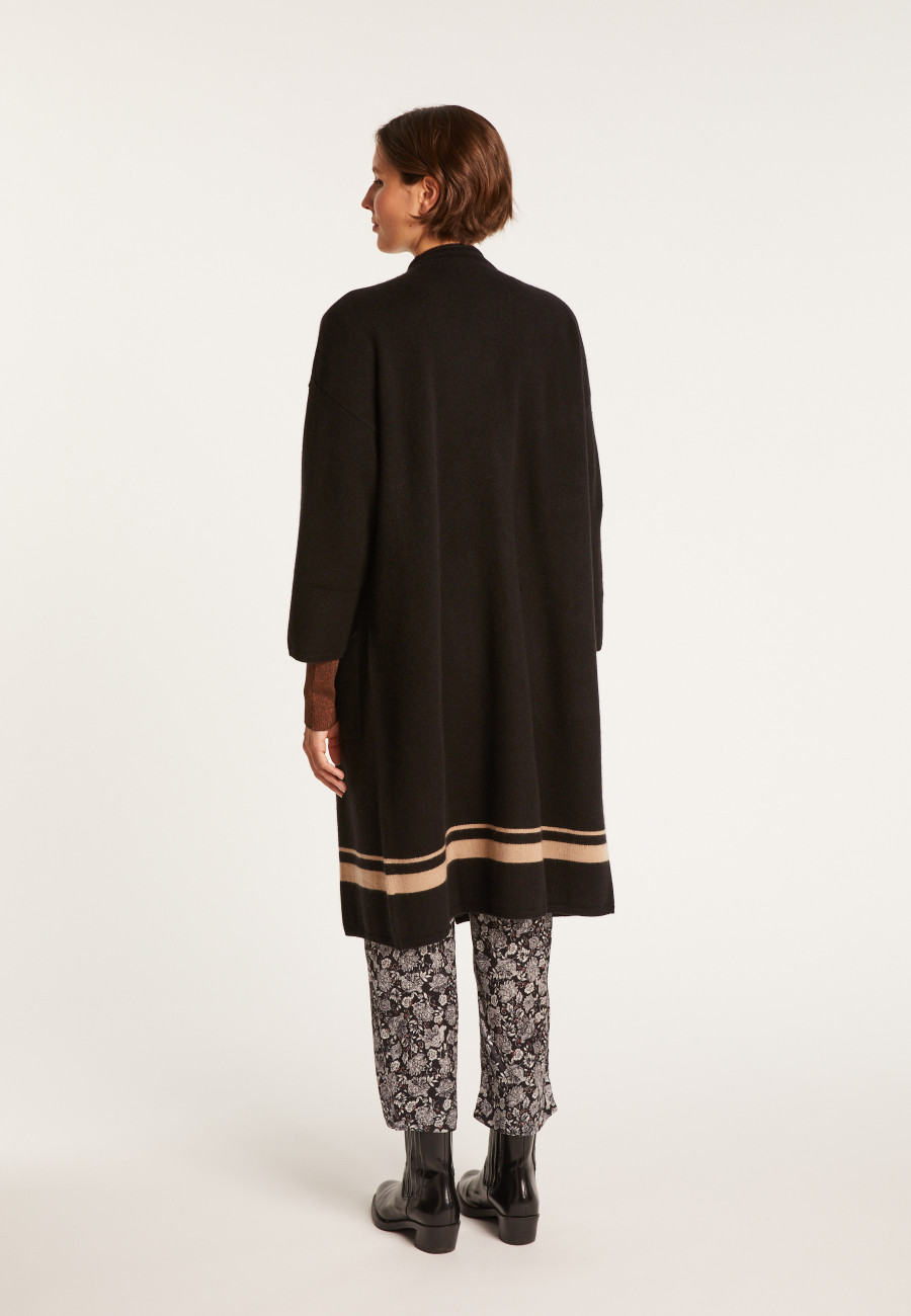 Long gilet col montant en cachemire 3 fils - Dorys