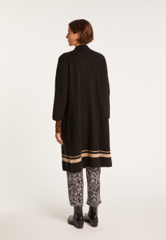 Long gilet col montant en cachemire 3 fils - Dorys