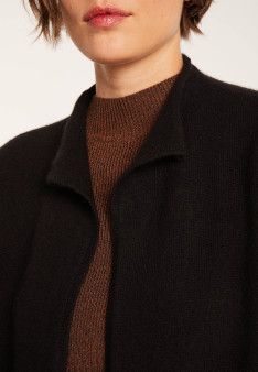 Long gilet col montant en cachemire 3 fils - Dorys