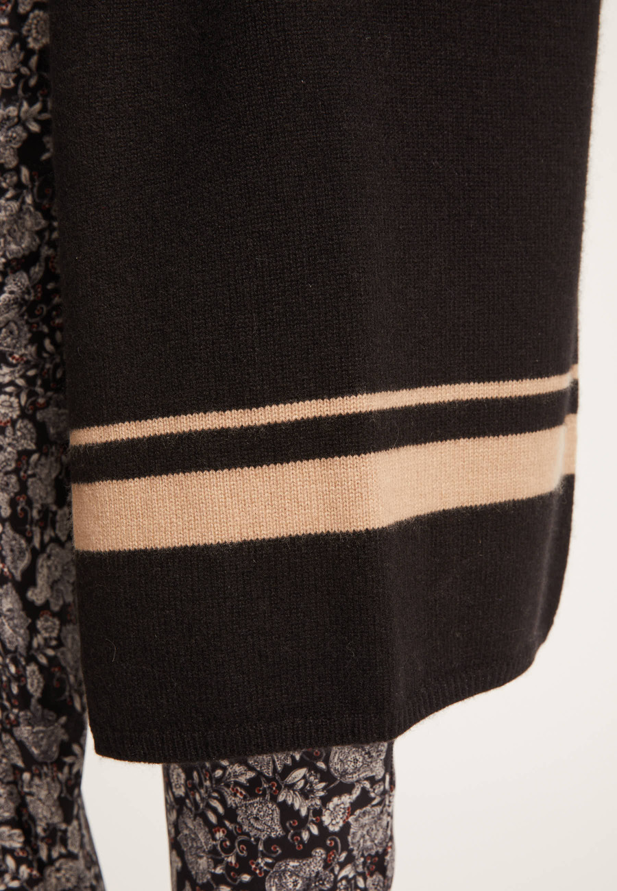 Long gilet col montant en cachemire 3 fils - Dorys