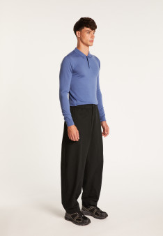Polo homme 100% laine Evan Bleu foncé