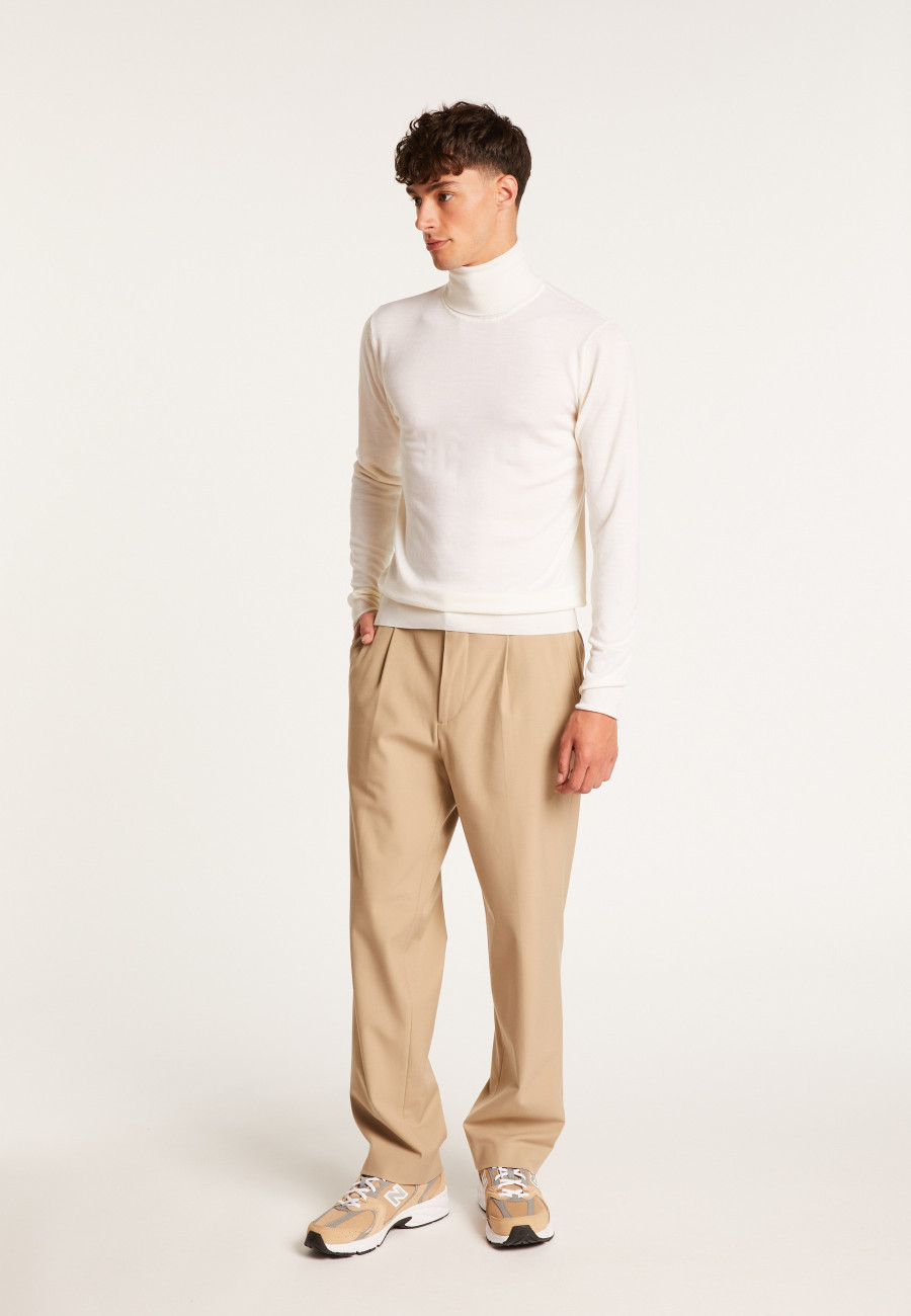 Pull col roulé en laine - Berry