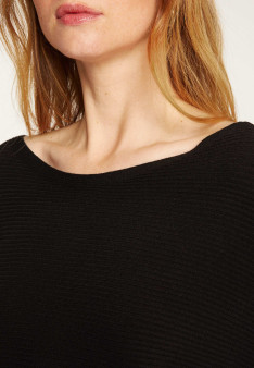 Round neck sweater in technical wool - Ruby