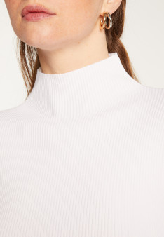 High neck sweater in wool blend - Reagan