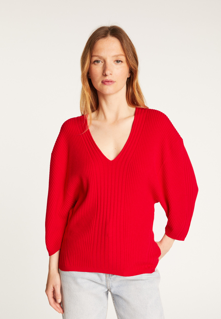 Balloon sleeve sweater in wool blend - Rooney