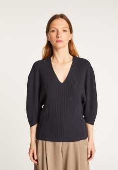 Balloon sleeve sweater in wool blend - Rooney