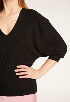 Balloon sleeve sweater in wool blend - Rooney