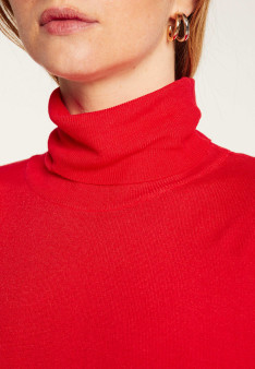 Turtleneck T-shirt in bamboo cashmere fiber - Aéris