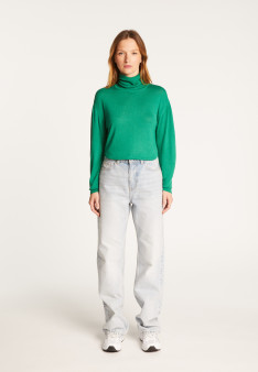 Turtleneck T-shirt in bamboo cashmere fiber - Aéris