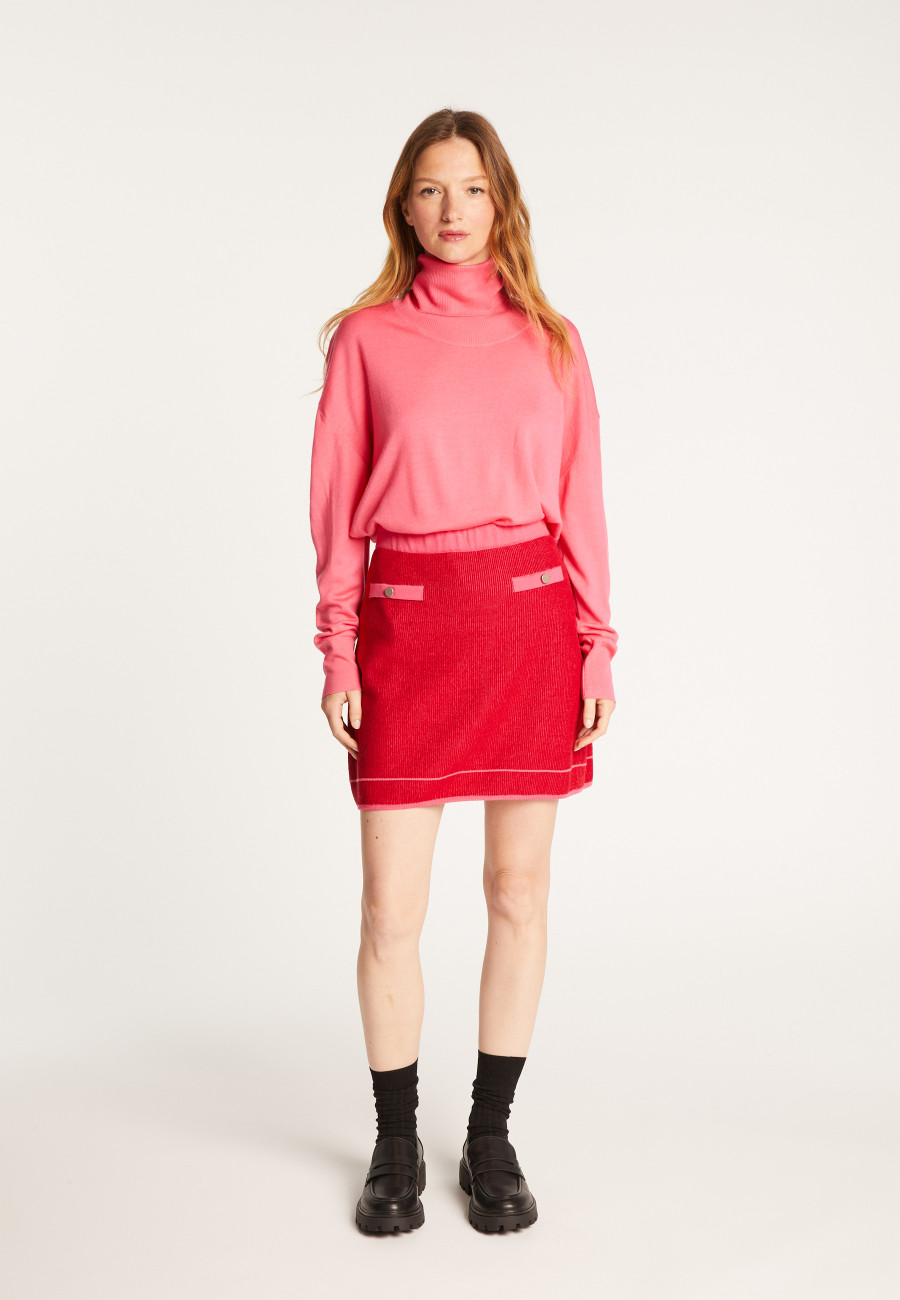 Short skirt in wool and velvet - Regina